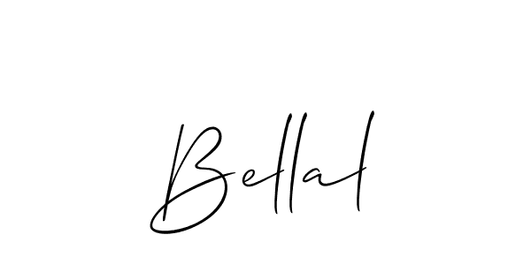 The best way (Allison_Script) to make a short signature is to pick only two or three words in your name. The name Bellal include a total of six letters. For converting this name. Bellal signature style 2 images and pictures png
