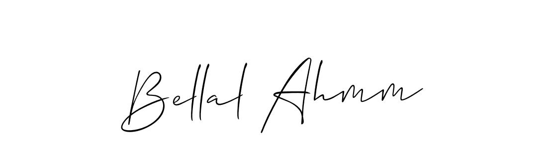 Use a signature maker to create a handwritten signature online. With this signature software, you can design (Allison_Script) your own signature for name Bellal Ahmm. Bellal Ahmm signature style 2 images and pictures png