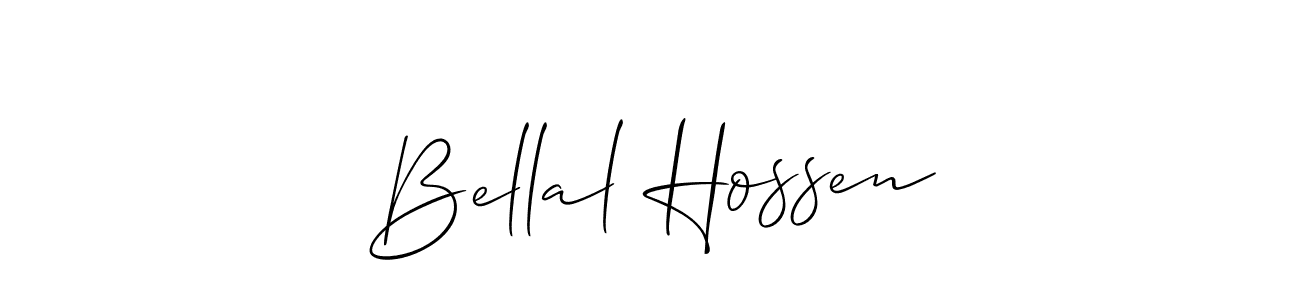 How to make Bellal Hossen name signature. Use Allison_Script style for creating short signs online. This is the latest handwritten sign. Bellal Hossen signature style 2 images and pictures png