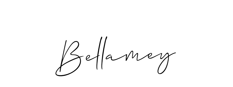 Make a beautiful signature design for name Bellamey. With this signature (Allison_Script) style, you can create a handwritten signature for free. Bellamey signature style 2 images and pictures png