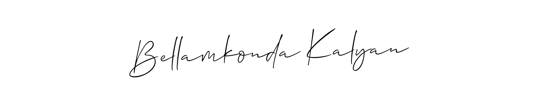 Also we have Bellamkonda Kalyan name is the best signature style. Create professional handwritten signature collection using Allison_Script autograph style. Bellamkonda Kalyan signature style 2 images and pictures png
