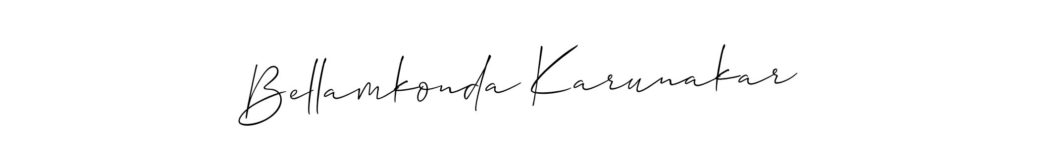 Make a short Bellamkonda Karunakar signature style. Manage your documents anywhere anytime using Allison_Script. Create and add eSignatures, submit forms, share and send files easily. Bellamkonda Karunakar signature style 2 images and pictures png