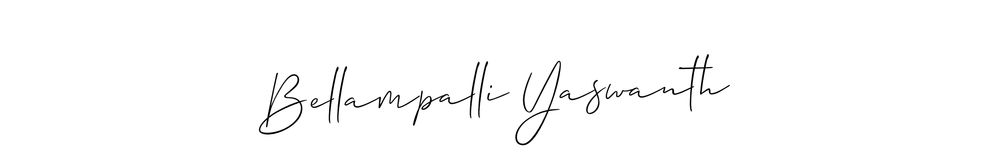 Make a beautiful signature design for name Bellampalli Yaswanth. With this signature (Allison_Script) style, you can create a handwritten signature for free. Bellampalli Yaswanth signature style 2 images and pictures png