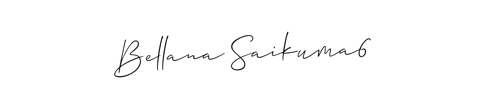 Allison_Script is a professional signature style that is perfect for those who want to add a touch of class to their signature. It is also a great choice for those who want to make their signature more unique. Get Bellana Saikuma6 name to fancy signature for free. Bellana Saikuma6 signature style 2 images and pictures png