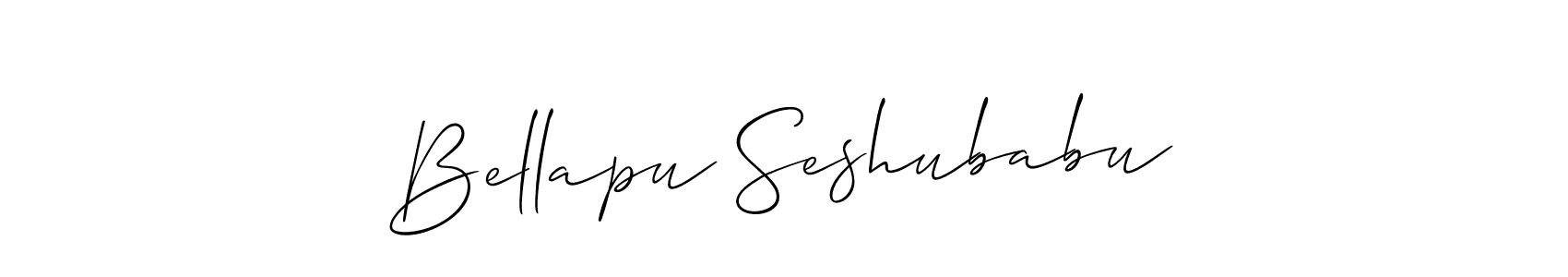 if you are searching for the best signature style for your name Bellapu Seshubabu. so please give up your signature search. here we have designed multiple signature styles  using Allison_Script. Bellapu Seshubabu signature style 2 images and pictures png