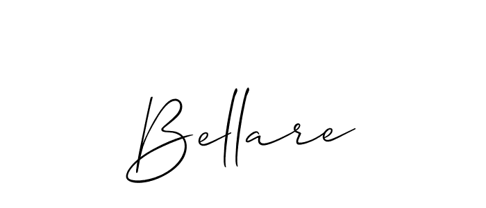 How to make Bellare signature? Allison_Script is a professional autograph style. Create handwritten signature for Bellare name. Bellare signature style 2 images and pictures png