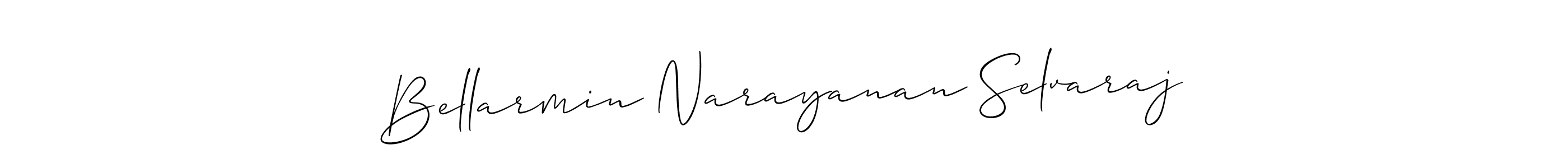 How to Draw Bellarmin Narayanan Selvaraj signature style? Allison_Script is a latest design signature styles for name Bellarmin Narayanan Selvaraj. Bellarmin Narayanan Selvaraj signature style 2 images and pictures png