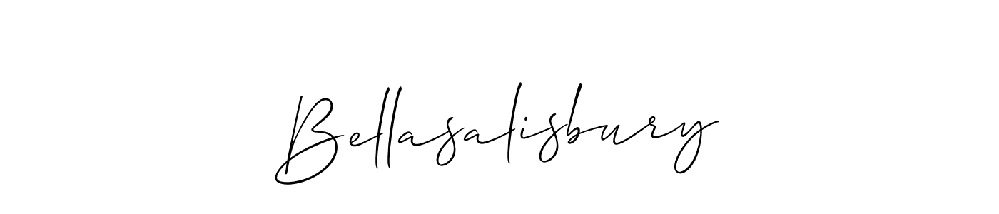 Also we have Bellasalisbury name is the best signature style. Create professional handwritten signature collection using Allison_Script autograph style. Bellasalisbury signature style 2 images and pictures png