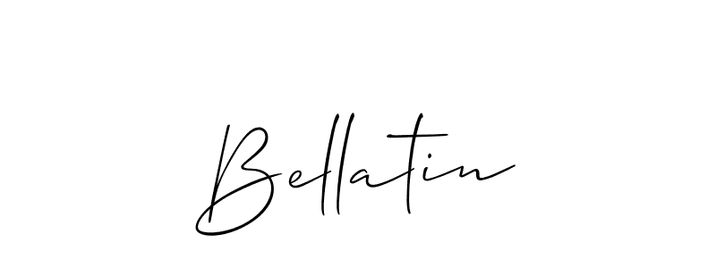 Design your own signature with our free online signature maker. With this signature software, you can create a handwritten (Allison_Script) signature for name Bellatin. Bellatin signature style 2 images and pictures png