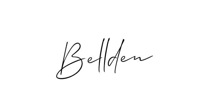 How to make Bellden name signature. Use Allison_Script style for creating short signs online. This is the latest handwritten sign. Bellden signature style 2 images and pictures png