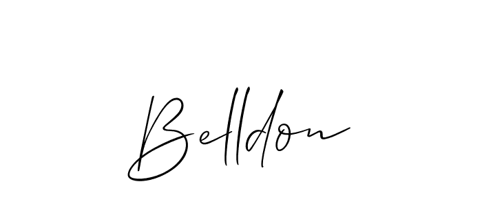 Make a beautiful signature design for name Belldon. With this signature (Allison_Script) style, you can create a handwritten signature for free. Belldon signature style 2 images and pictures png