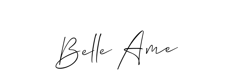 You can use this online signature creator to create a handwritten signature for the name Belle Ame. This is the best online autograph maker. Belle Ame signature style 2 images and pictures png