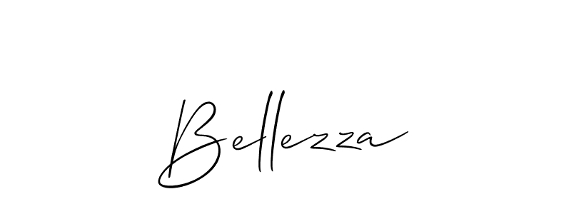 Make a beautiful signature design for name Bellezza. With this signature (Allison_Script) style, you can create a handwritten signature for free. Bellezza signature style 2 images and pictures png