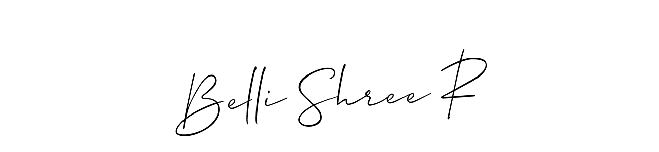 Also You can easily find your signature by using the search form. We will create Belli Shree R name handwritten signature images for you free of cost using Allison_Script sign style. Belli Shree R signature style 2 images and pictures png