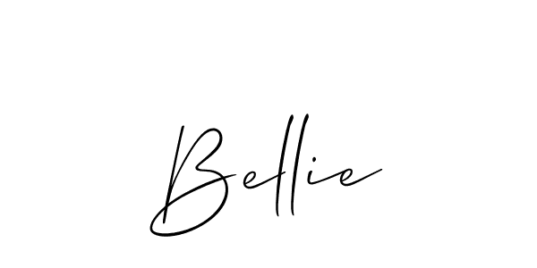 Create a beautiful signature design for name Bellie. With this signature (Allison_Script) fonts, you can make a handwritten signature for free. Bellie signature style 2 images and pictures png