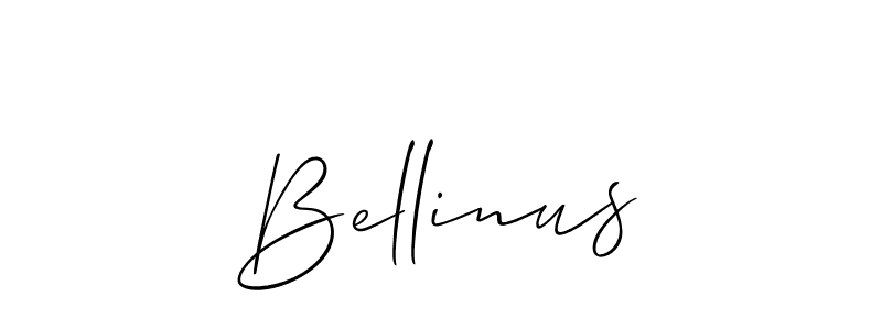 Use a signature maker to create a handwritten signature online. With this signature software, you can design (Allison_Script) your own signature for name Bellinus. Bellinus signature style 2 images and pictures png