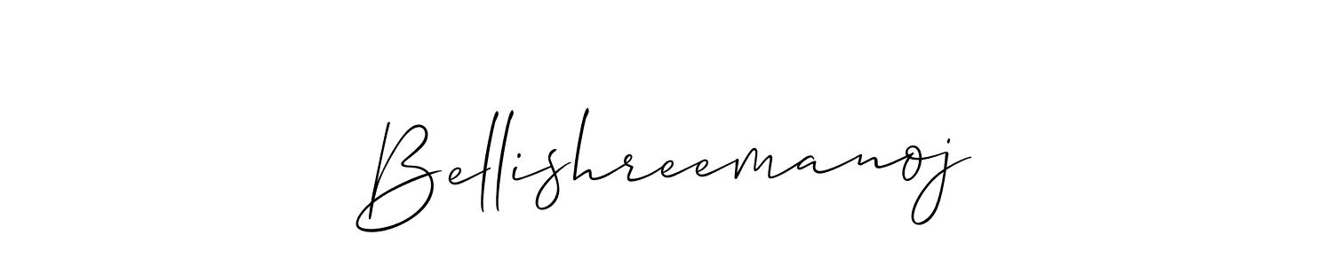 How to Draw Bellishreemanoj signature style? Allison_Script is a latest design signature styles for name Bellishreemanoj. Bellishreemanoj signature style 2 images and pictures png