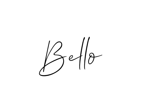 Also You can easily find your signature by using the search form. We will create Bello name handwritten signature images for you free of cost using Allison_Script sign style. Bello signature style 2 images and pictures png