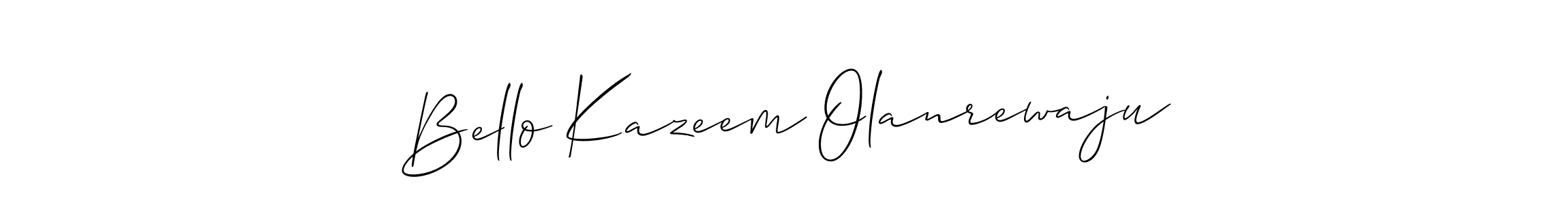 Also You can easily find your signature by using the search form. We will create Bello Kazeem Olanrewaju name handwritten signature images for you free of cost using Allison_Script sign style. Bello Kazeem Olanrewaju signature style 2 images and pictures png