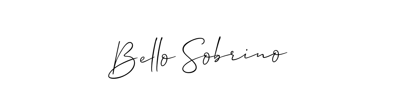 Make a beautiful signature design for name Bello Sobrino. With this signature (Allison_Script) style, you can create a handwritten signature for free. Bello Sobrino signature style 2 images and pictures png