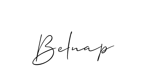 Create a beautiful signature design for name Belnap. With this signature (Allison_Script) fonts, you can make a handwritten signature for free. Belnap signature style 2 images and pictures png