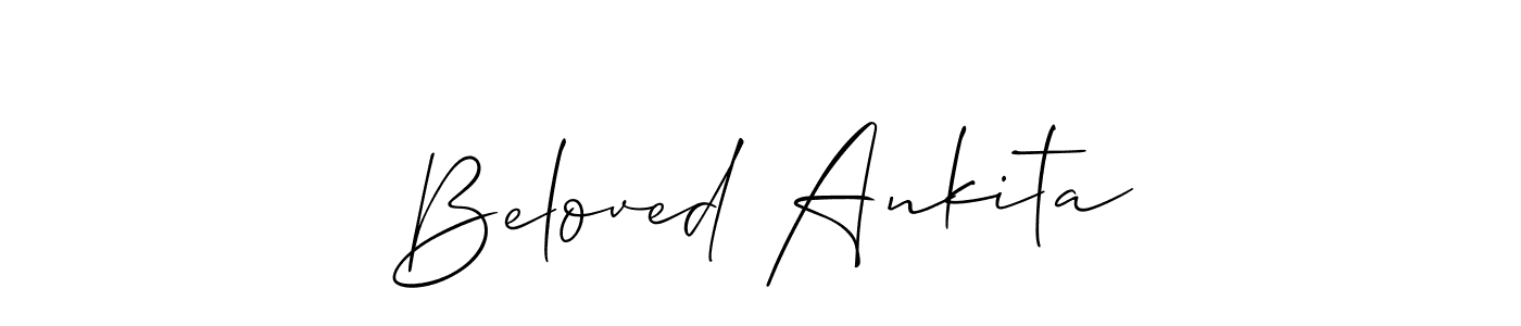 How to make Beloved Ankita signature? Allison_Script is a professional autograph style. Create handwritten signature for Beloved Ankita name. Beloved Ankita signature style 2 images and pictures png