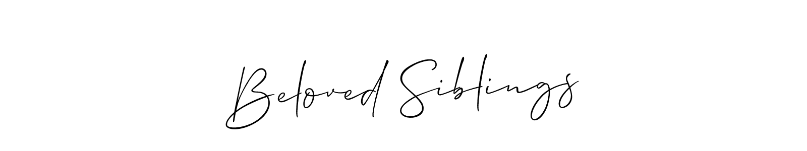 This is the best signature style for the Beloved Siblings name. Also you like these signature font (Allison_Script). Mix name signature. Beloved Siblings signature style 2 images and pictures png