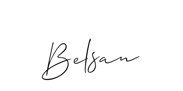 How to Draw Belsan signature style? Allison_Script is a latest design signature styles for name Belsan. Belsan signature style 2 images and pictures png