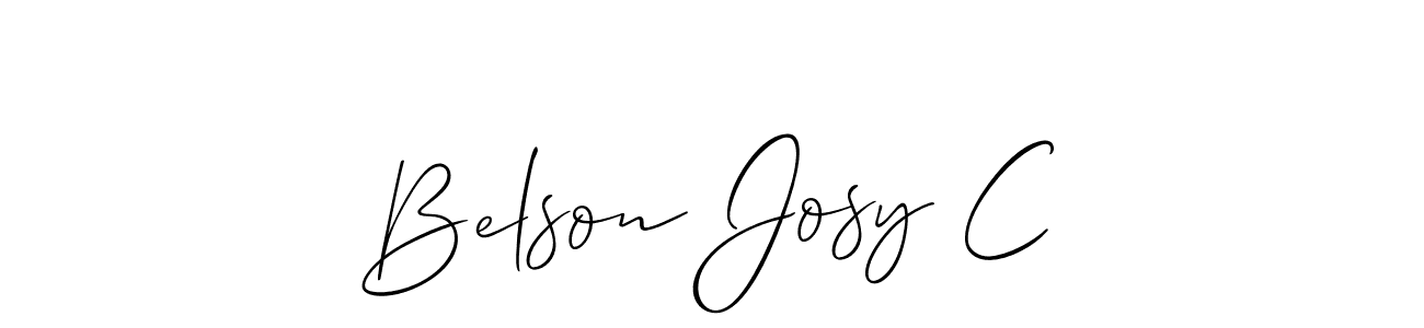 The best way (Allison_Script) to make a short signature is to pick only two or three words in your name. The name Belson Josy C include a total of six letters. For converting this name. Belson Josy C signature style 2 images and pictures png