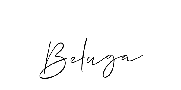 Design your own signature with our free online signature maker. With this signature software, you can create a handwritten (Allison_Script) signature for name Beluga. Beluga signature style 2 images and pictures png