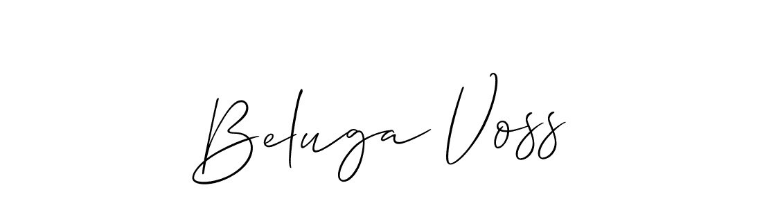 How to make Beluga Voss name signature. Use Allison_Script style for creating short signs online. This is the latest handwritten sign. Beluga Voss signature style 2 images and pictures png