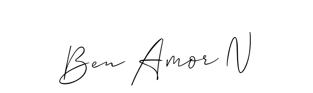 How to Draw Ben Amor N signature style? Allison_Script is a latest design signature styles for name Ben Amor N. Ben Amor N signature style 2 images and pictures png