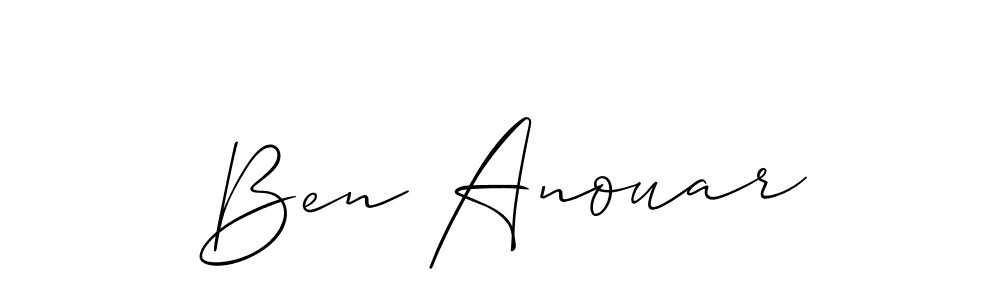 Use a signature maker to create a handwritten signature online. With this signature software, you can design (Allison_Script) your own signature for name Ben Anouar. Ben Anouar signature style 2 images and pictures png