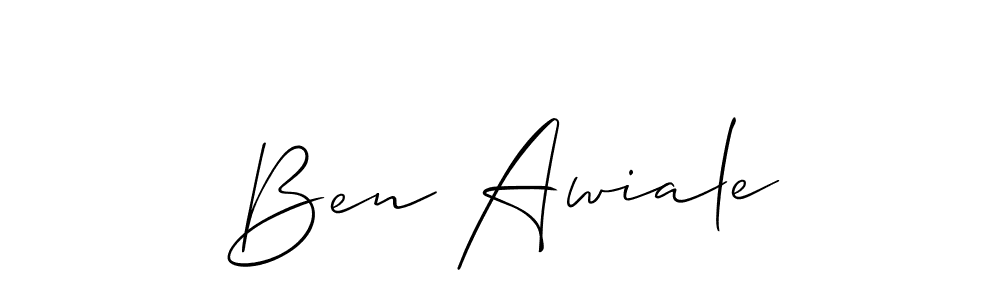 You can use this online signature creator to create a handwritten signature for the name Ben Awiale. This is the best online autograph maker. Ben Awiale signature style 2 images and pictures png