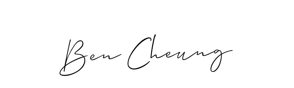 How to make Ben Cheung name signature. Use Allison_Script style for creating short signs online. This is the latest handwritten sign. Ben Cheung signature style 2 images and pictures png