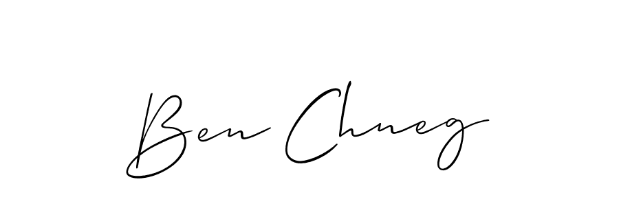 It looks lik you need a new signature style for name Ben Chneg. Design unique handwritten (Allison_Script) signature with our free signature maker in just a few clicks. Ben Chneg signature style 2 images and pictures png