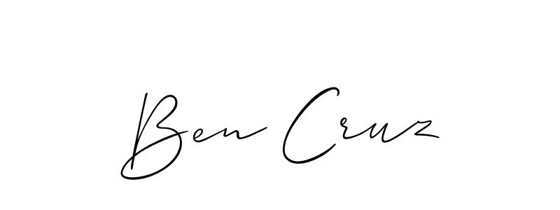 Allison_Script is a professional signature style that is perfect for those who want to add a touch of class to their signature. It is also a great choice for those who want to make their signature more unique. Get Ben Cruz name to fancy signature for free. Ben Cruz signature style 2 images and pictures png