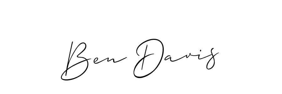 How to make Ben Davis name signature. Use Allison_Script style for creating short signs online. This is the latest handwritten sign. Ben Davis signature style 2 images and pictures png