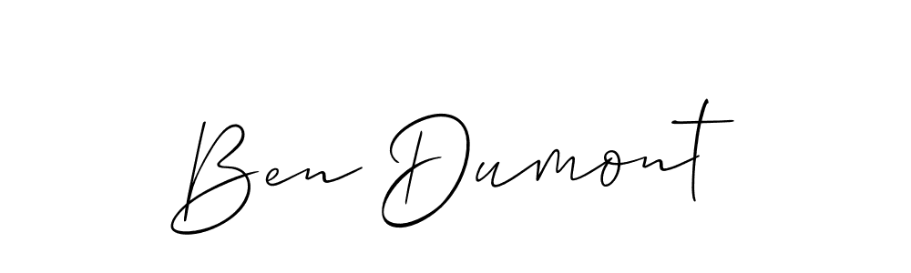 Make a short Ben Dumont signature style. Manage your documents anywhere anytime using Allison_Script. Create and add eSignatures, submit forms, share and send files easily. Ben Dumont signature style 2 images and pictures png