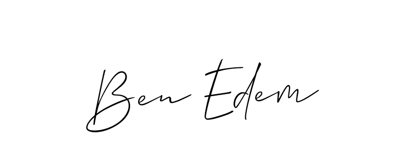 Also You can easily find your signature by using the search form. We will create Ben Edem name handwritten signature images for you free of cost using Allison_Script sign style. Ben Edem signature style 2 images and pictures png