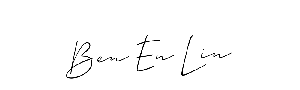 Best and Professional Signature Style for Ben En Lin. Allison_Script Best Signature Style Collection. Ben En Lin signature style 2 images and pictures png