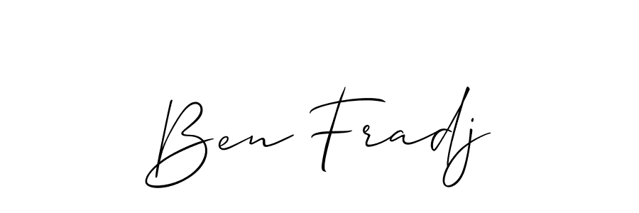 Ben Fradj stylish signature style. Best Handwritten Sign (Allison_Script) for my name. Handwritten Signature Collection Ideas for my name Ben Fradj. Ben Fradj signature style 2 images and pictures png