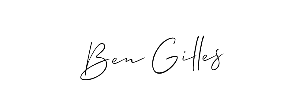 Use a signature maker to create a handwritten signature online. With this signature software, you can design (Allison_Script) your own signature for name Ben Gilles. Ben Gilles signature style 2 images and pictures png