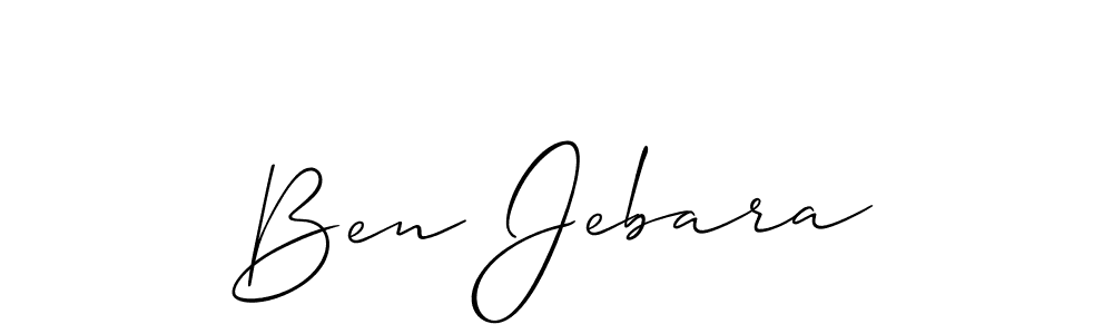 Make a beautiful signature design for name Ben Jebara. With this signature (Allison_Script) style, you can create a handwritten signature for free. Ben Jebara signature style 2 images and pictures png