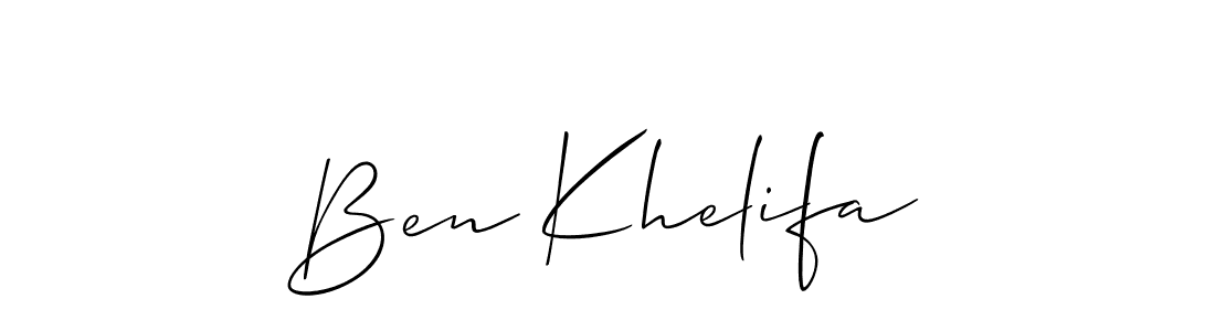 if you are searching for the best signature style for your name Ben Khelifa. so please give up your signature search. here we have designed multiple signature styles  using Allison_Script. Ben Khelifa signature style 2 images and pictures png