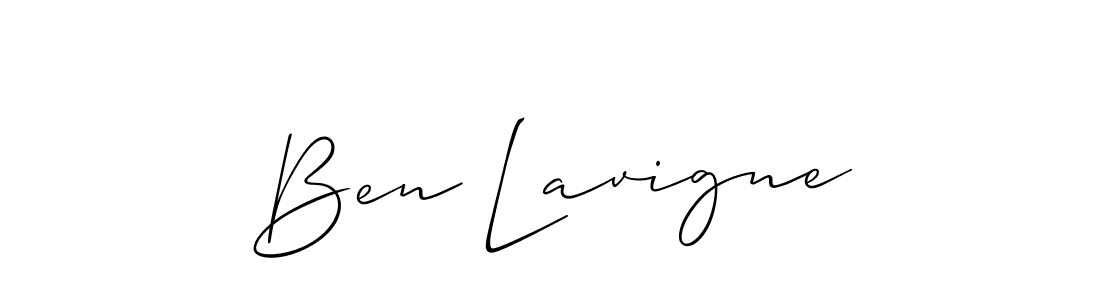 You should practise on your own different ways (Allison_Script) to write your name (Ben Lavigne) in signature. don't let someone else do it for you. Ben Lavigne signature style 2 images and pictures png