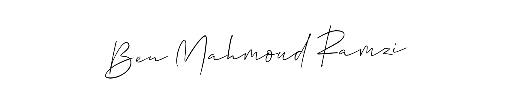 How to Draw Ben Mahmoud Ramzi signature style? Allison_Script is a latest design signature styles for name Ben Mahmoud Ramzi. Ben Mahmoud Ramzi signature style 2 images and pictures png