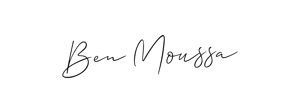 It looks lik you need a new signature style for name Ben Moussa. Design unique handwritten (Allison_Script) signature with our free signature maker in just a few clicks. Ben Moussa signature style 2 images and pictures png