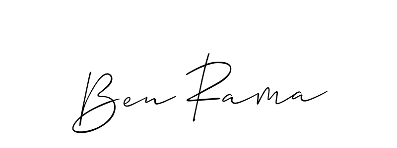 Ben Rama stylish signature style. Best Handwritten Sign (Allison_Script) for my name. Handwritten Signature Collection Ideas for my name Ben Rama. Ben Rama signature style 2 images and pictures png