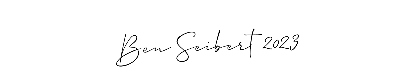 How to Draw Ben Seibert 2023 signature style? Allison_Script is a latest design signature styles for name Ben Seibert 2023. Ben Seibert 2023 signature style 2 images and pictures png